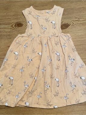 Rylee + Cru Layla Sleeveless Flamingo Print Dress 4-5